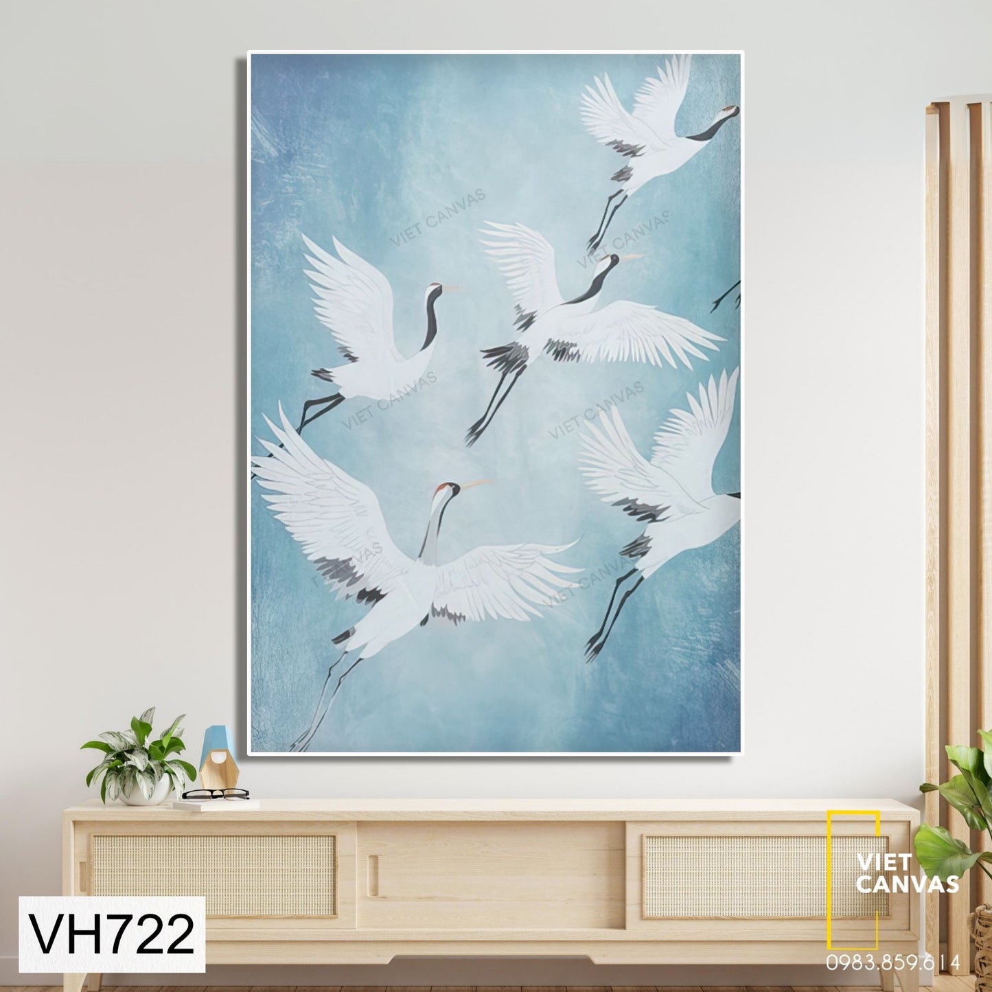 Tranh Trang Trí Đàn Cò Bay - VH722
