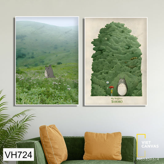 Bộ 2 Tranh Trang Trí Người Hàng Xóm Totoro - VH724
