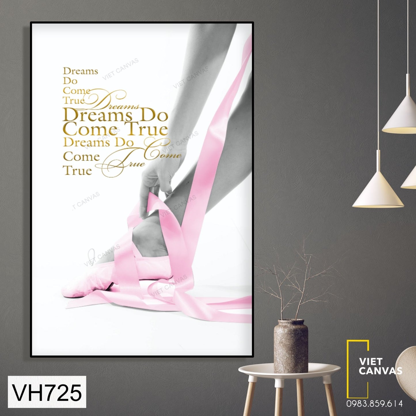 Tranh Nghệ Thuật Câu Nói Truyền Động Lực - VH725