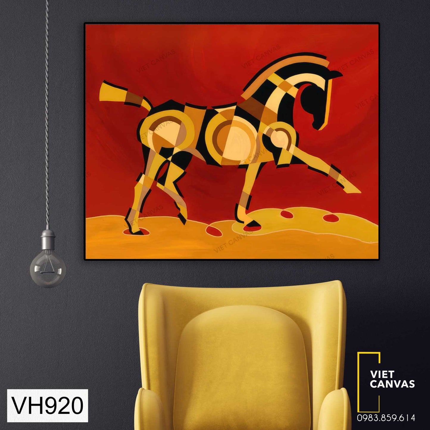 Tranh Trừu Tượng Ngựa - VH920