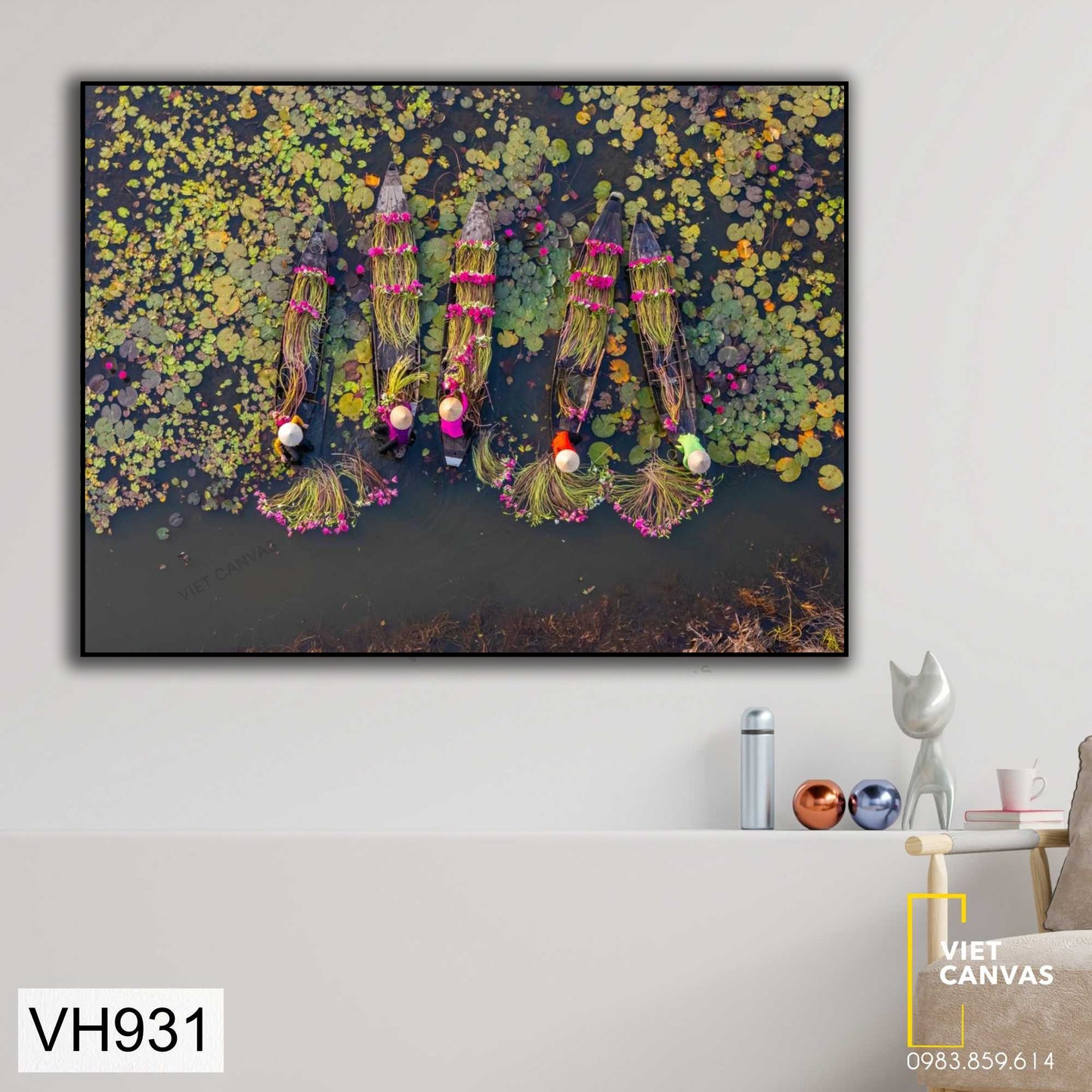 Tranh Cảnh Thu Hoạch Hoa Súng - VH931