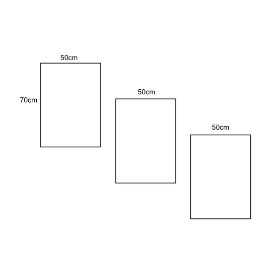 Bộ 3 Tranh Hoa Hiện Đại Sắc Vàng - VH340