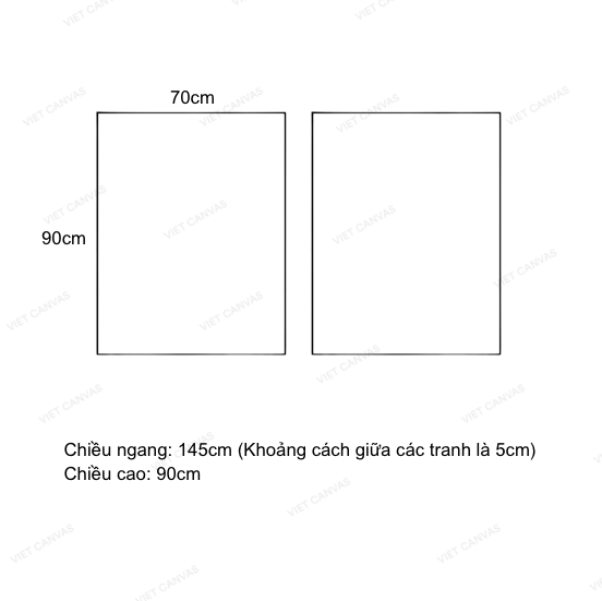 Bộ 2 Tranh Quản Tượng Và Cá Đàn Phong Cách Tranh Đông Hồ - VF027