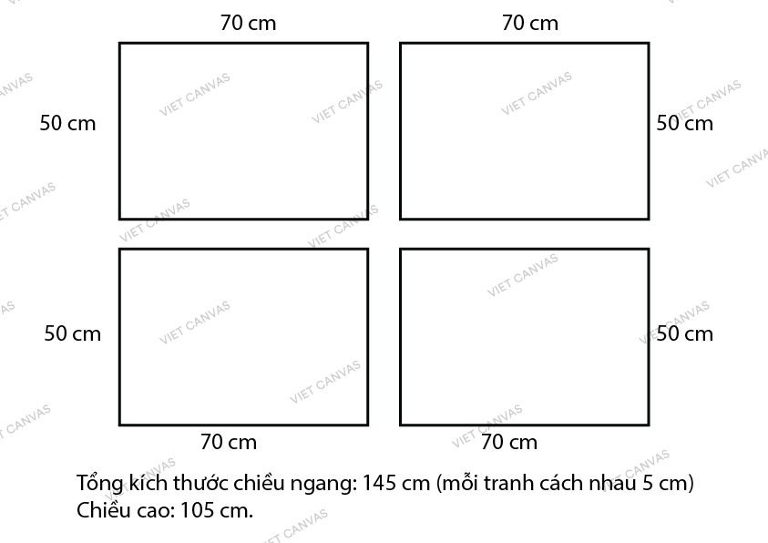 Bộ 4 Tranh Về Chủ Đề Cà Phê - VF032