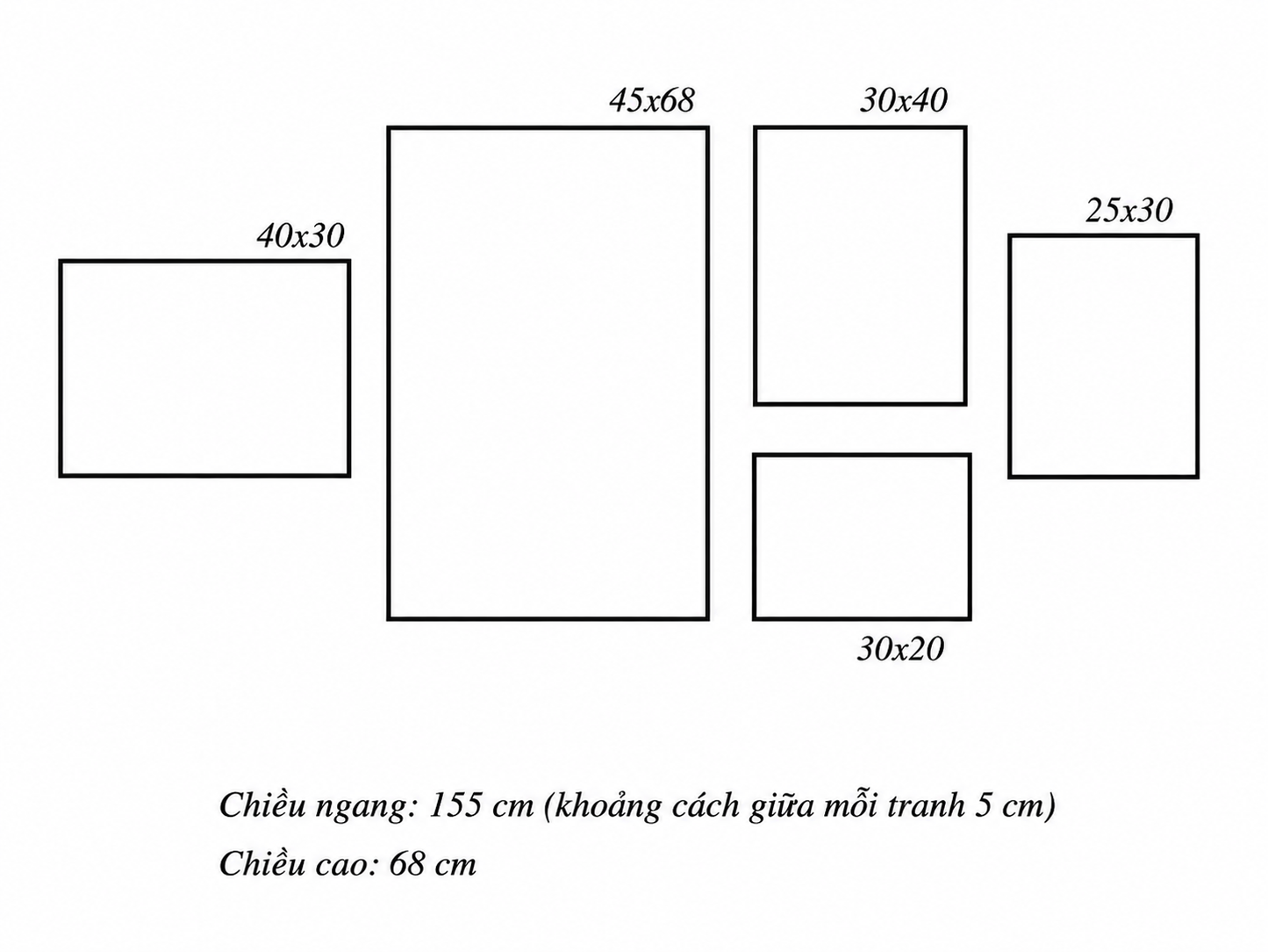 Bộ 5 Tranh Lá Đỏ - AVB048