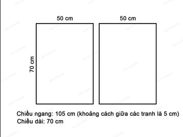 Bộ 2 Tranh Trừu Tượng Sắc Nâu Xanh - VE629