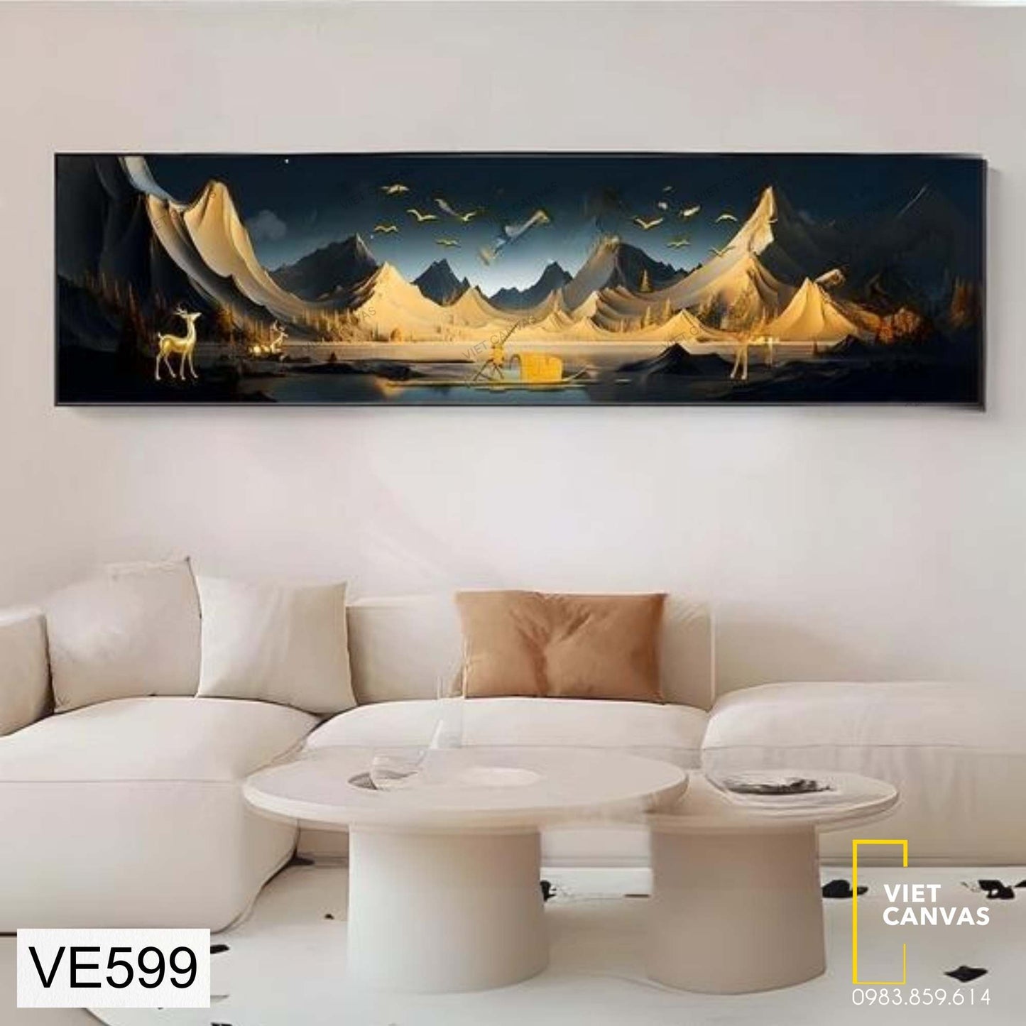 Tranh Dãy Núi Giữa Đêm - VE599
