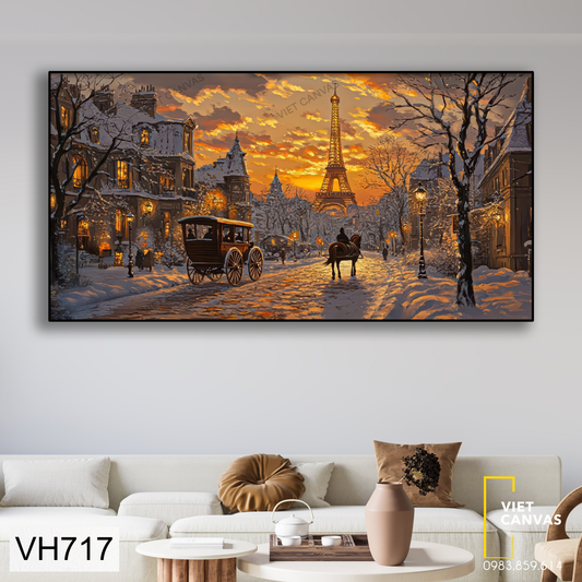 Tranh Cảnh Phố Vào Đông - VH717