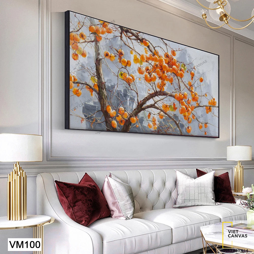 Tranh Cành Hồng Trĩu Quả VM100
