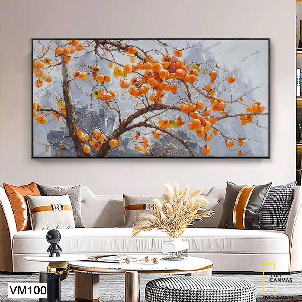Tranh Cành Hồng Trĩu Quả VM100