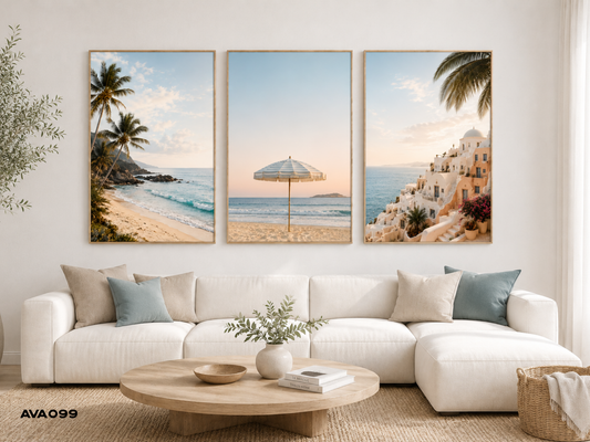 Bộ 3 Tranh Biển Hè - AVA099