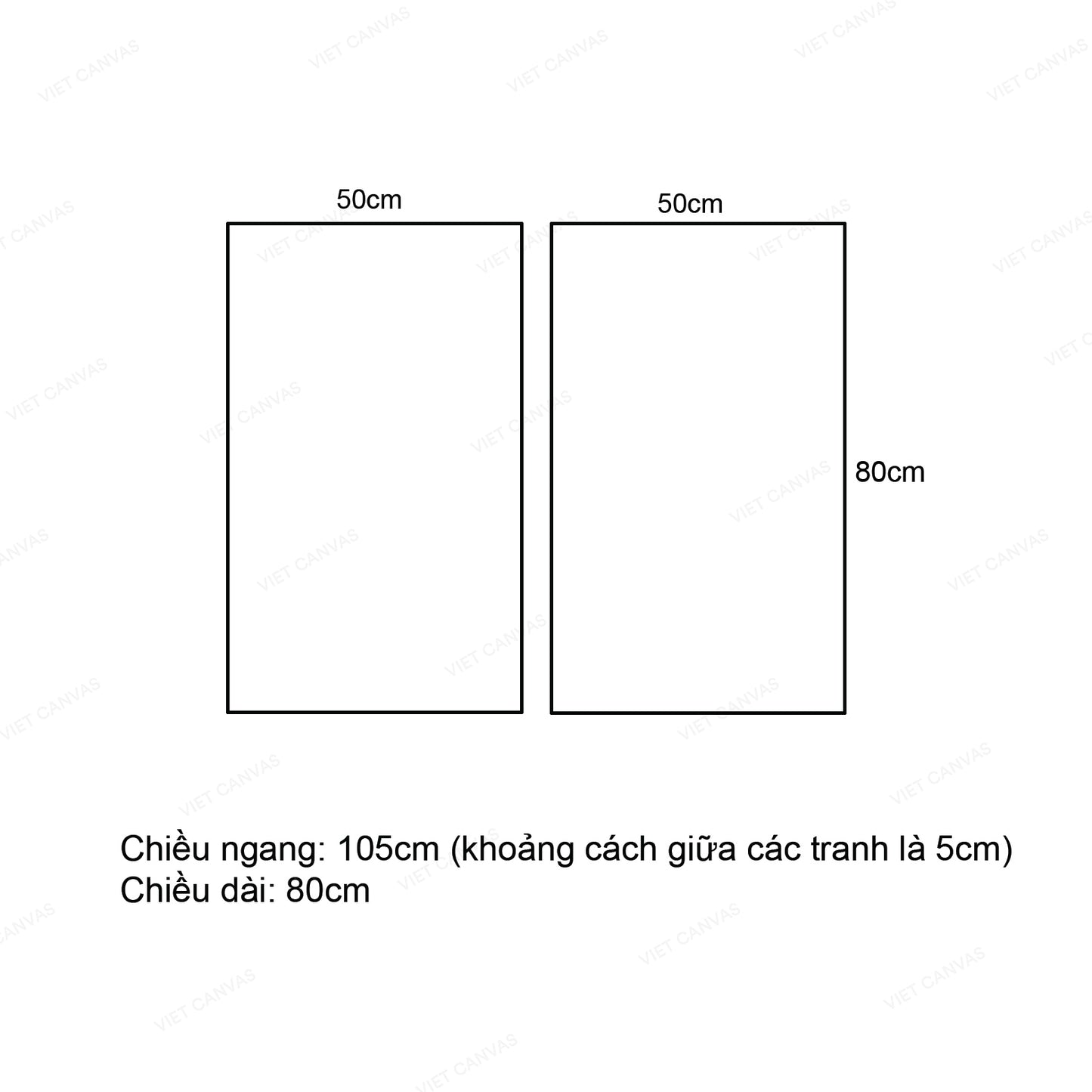 Bộ 2 Tranh Trừu Tượng Chiếc Thuyền Sắc Xanh - VH928