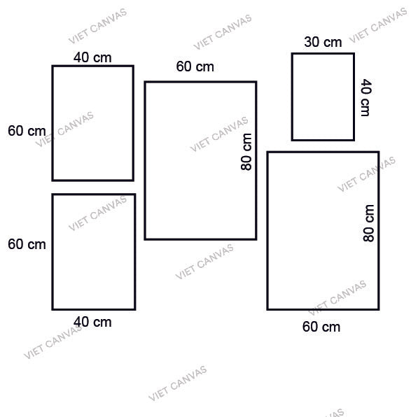 Bộ 5 Tranh Trang Trí Mặt Trời Và Sao Thổ Cho Phòng Của Bé - VF014