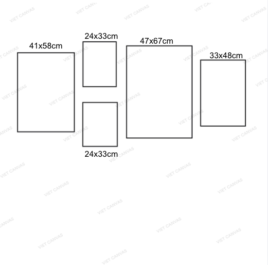 Bộ 6 Tranh Trang Trí Sang Trọng - VH749