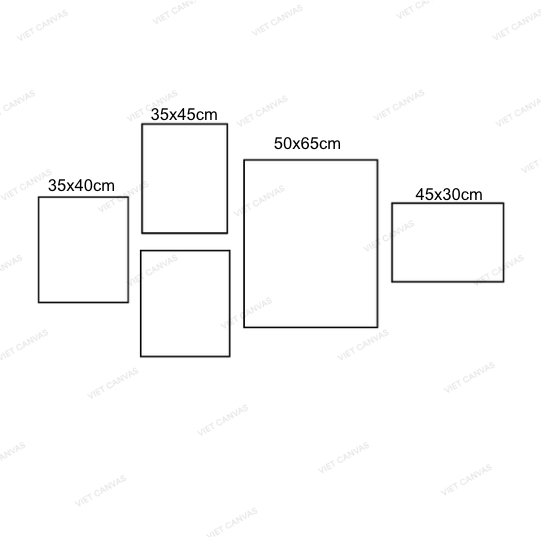 Bộ 5 Tranh Tình Mẫu Tử Thiêng Liêng - VH805