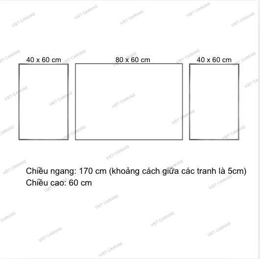 Bộ Tranh Nghệ Thuật Ngựa Trắng Tung Cánh - VH834