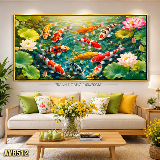 Tranh Cửu Ngư Quần Hội - AVA512