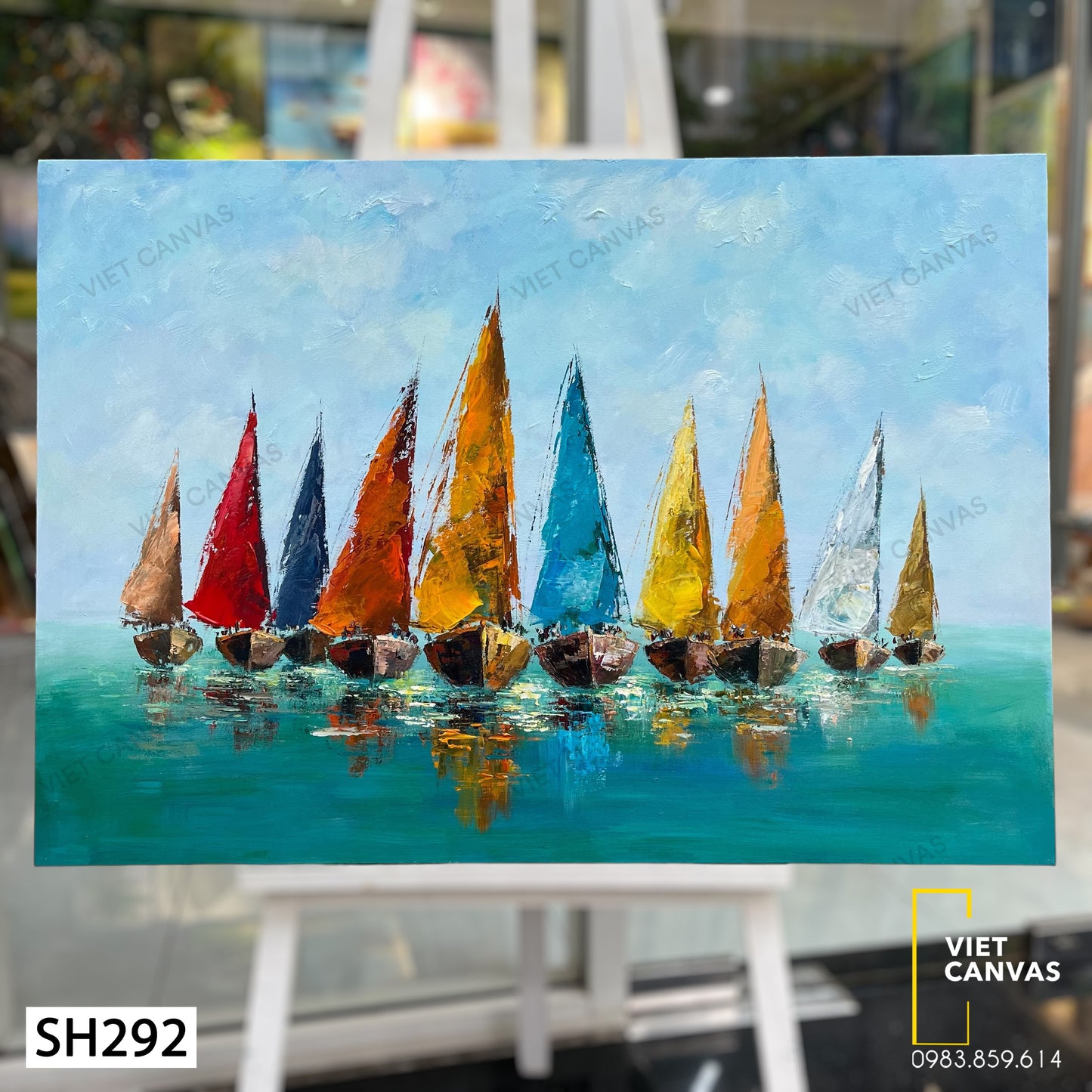 Tranh Sơn Dầu Thuận Buồm Xuôi Gió - SH292