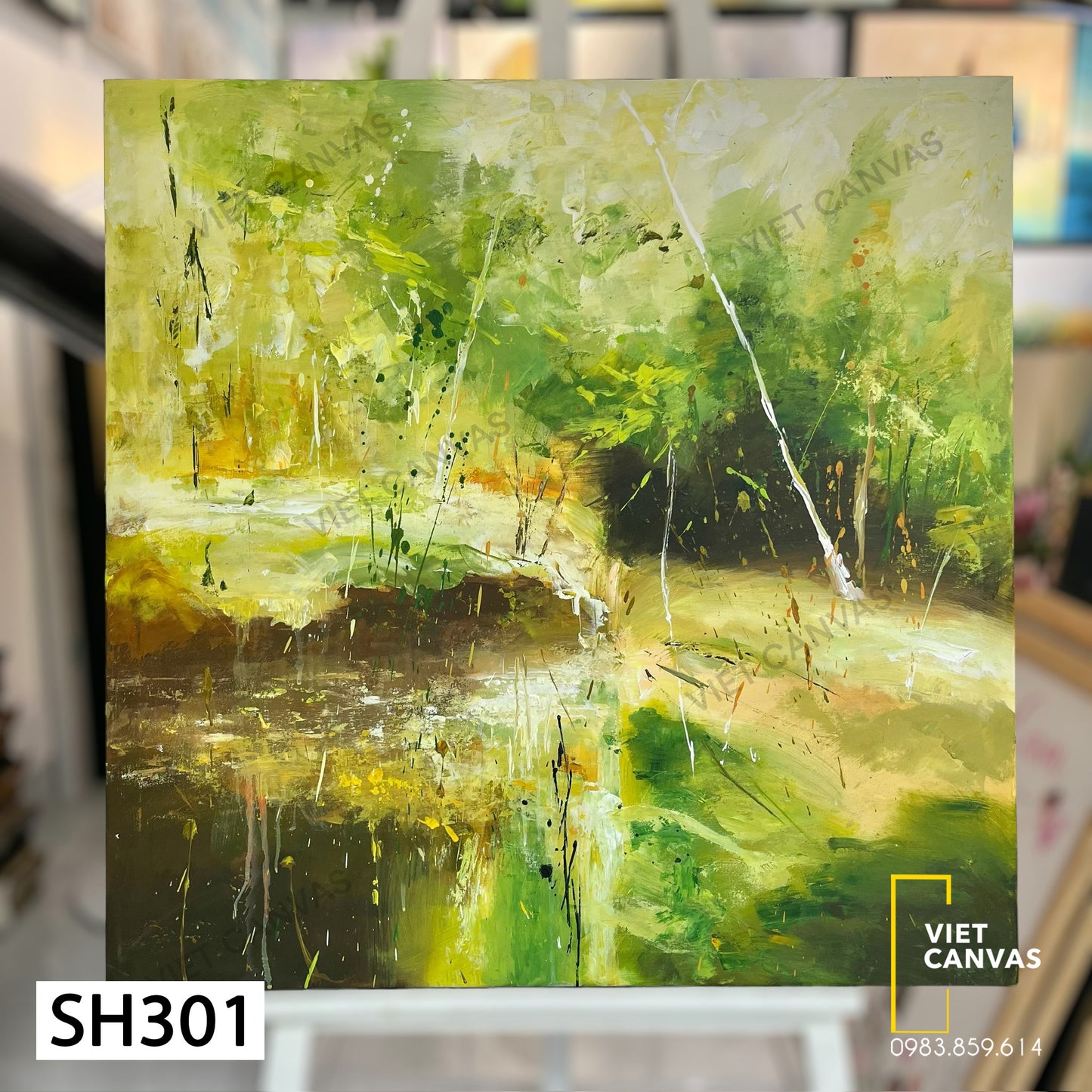 Tranh Sơn Dầu Trừu Tượng Phong Cảnh - SH301