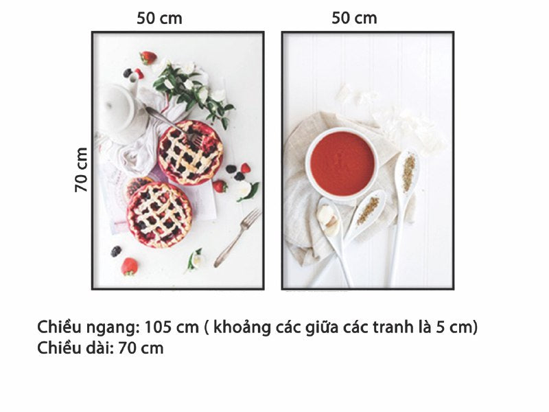 Bộ 2 Tranh Bánh Và Trà - HD901