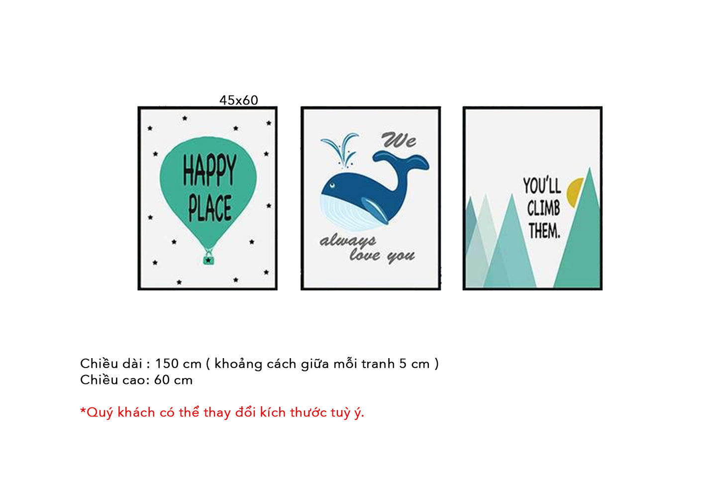 Bộ 3 Tranh Hoạt Hình Cá Heo Và Quotes - HD153