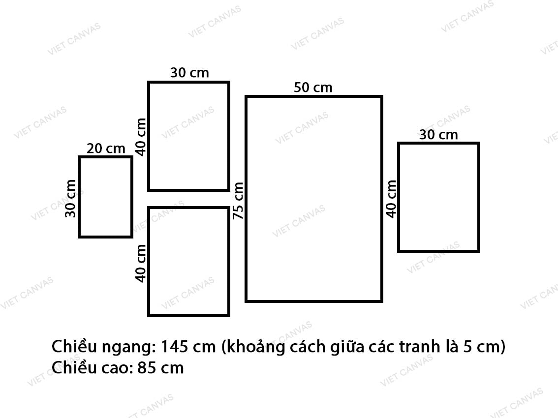 Bộ 5 Tranh Những Con Vật Hoạt Hình - VQ785.1