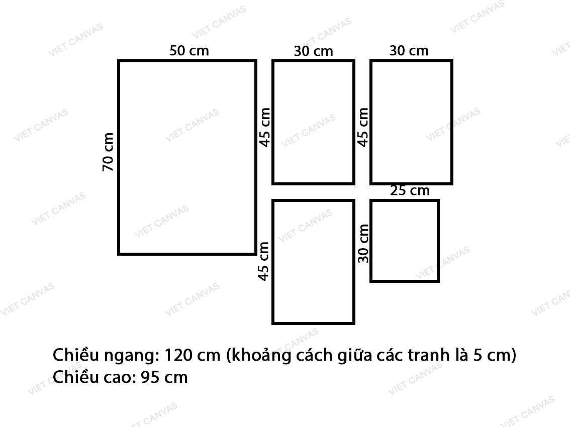 Bộ 5 Tranh Cây Cối - VQ564.1