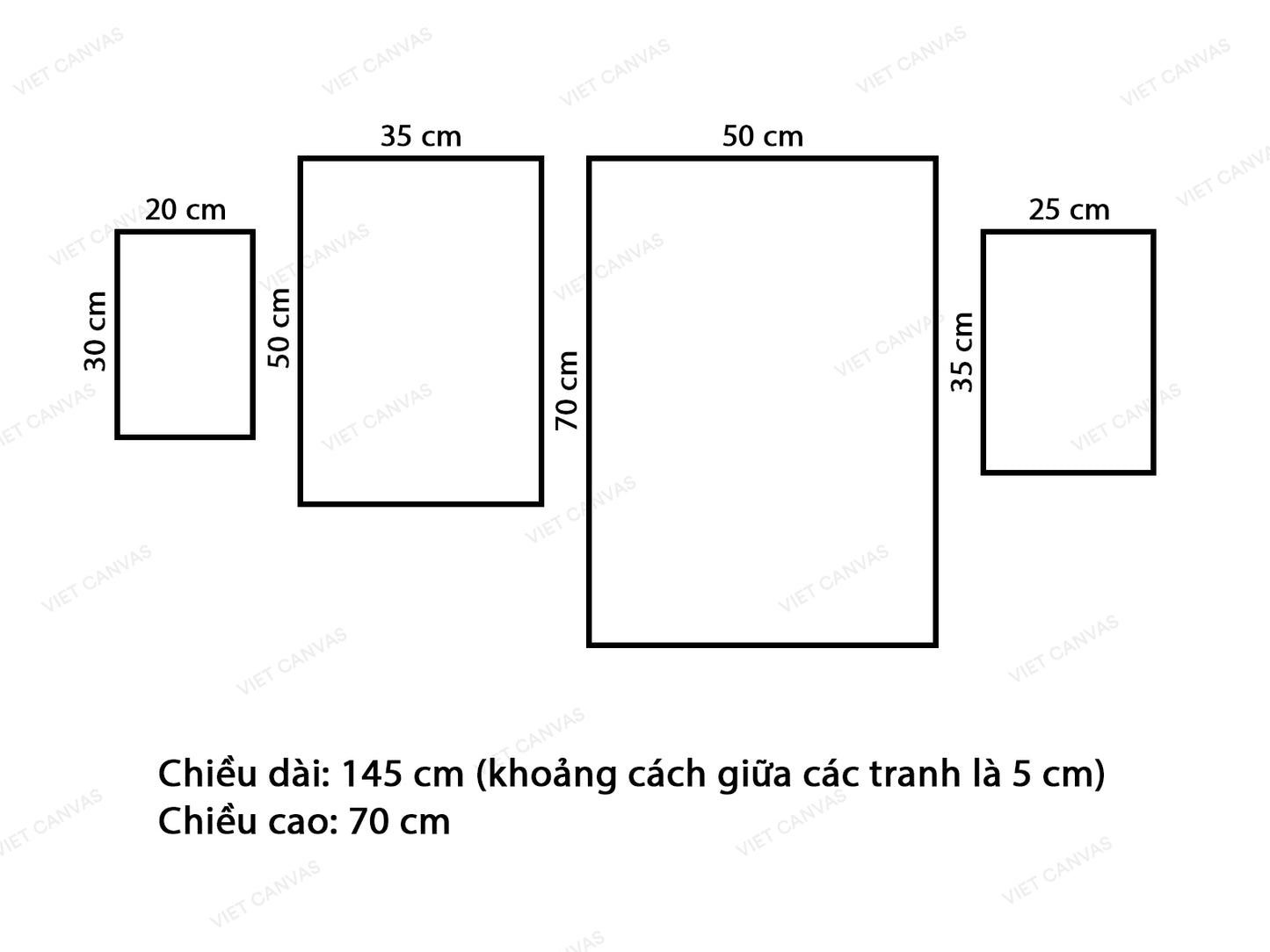 Bộ 4 Tranh Người Đàn Ông, Hươu Cao Cổ Và Chim - VV921.1