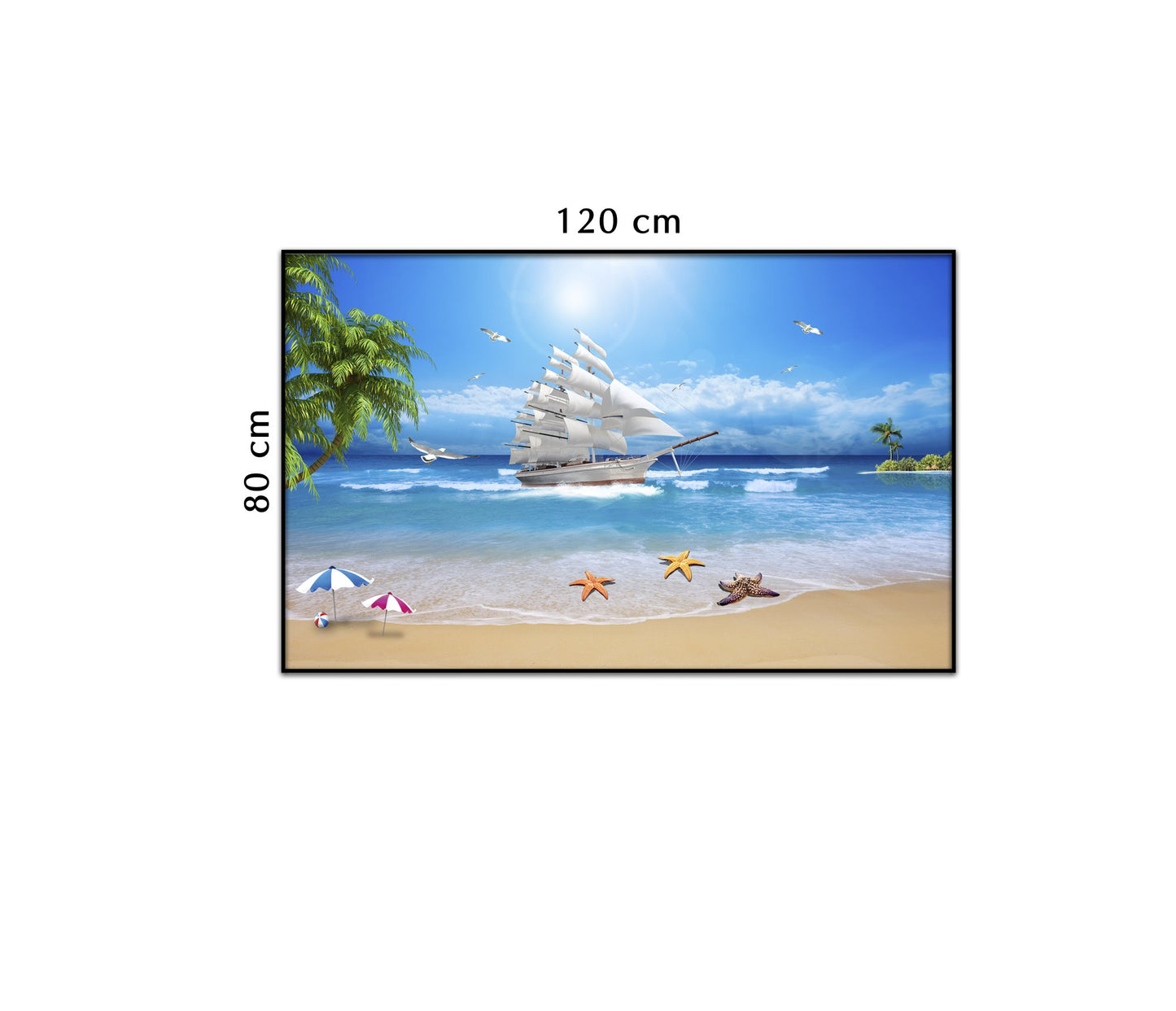 Tranh Cánh Buồm Trên Bờ Biển - NT249