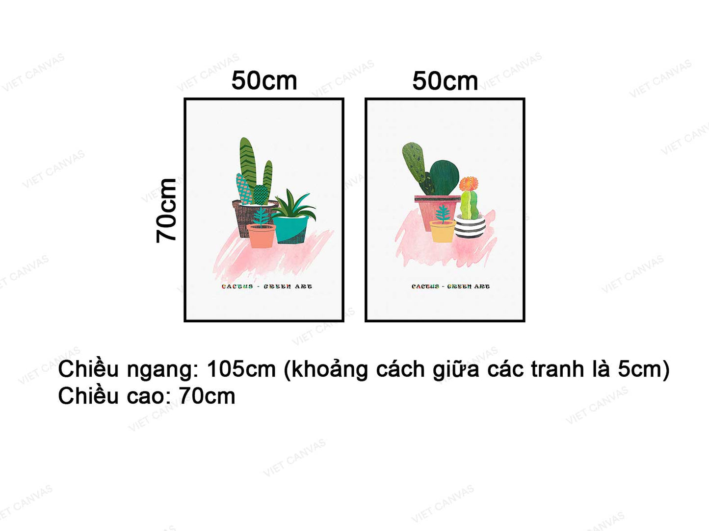 Bộ 2 Tranh Xương Rồng - VB845