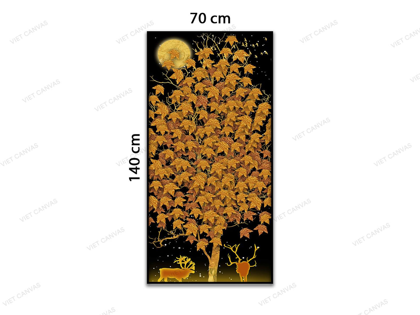 Tranh Hươu Dưới Góc Cây Phong - VC570