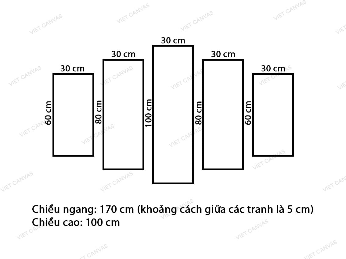 Bộ 5 Tranh Cây Cầu Gỗ Giữa Biển - VR400