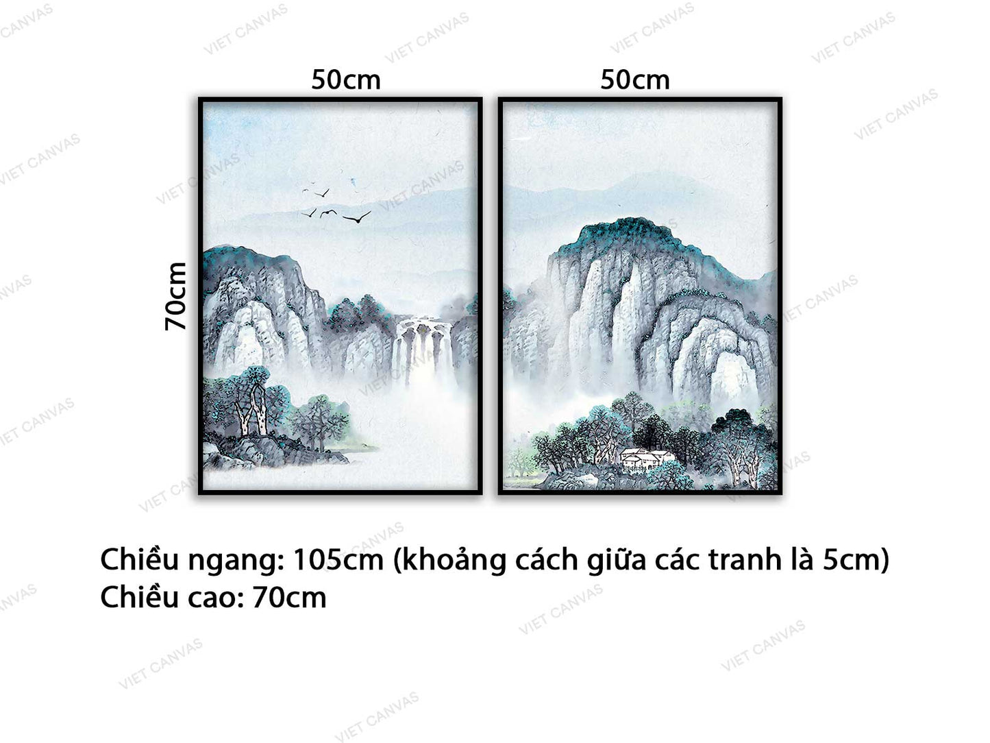 Bộ 2 Tranh Núi Non - VC761