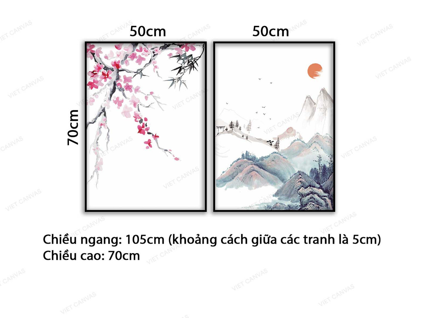 Bộ 2 Tranh Phong Cảnh Hữu Tình - VC779