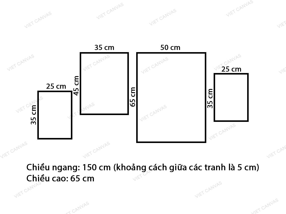 Bộ 4 Tranh Màu Sắc Đơn Giản - VQ105.1