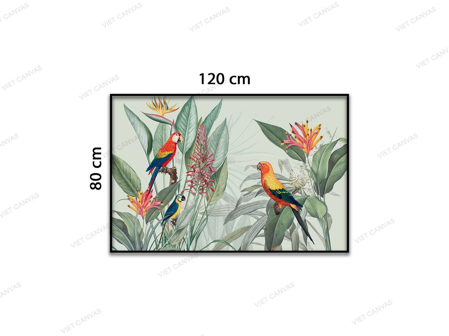 Tranh Loài Vẹt Bên Hoa - VB889