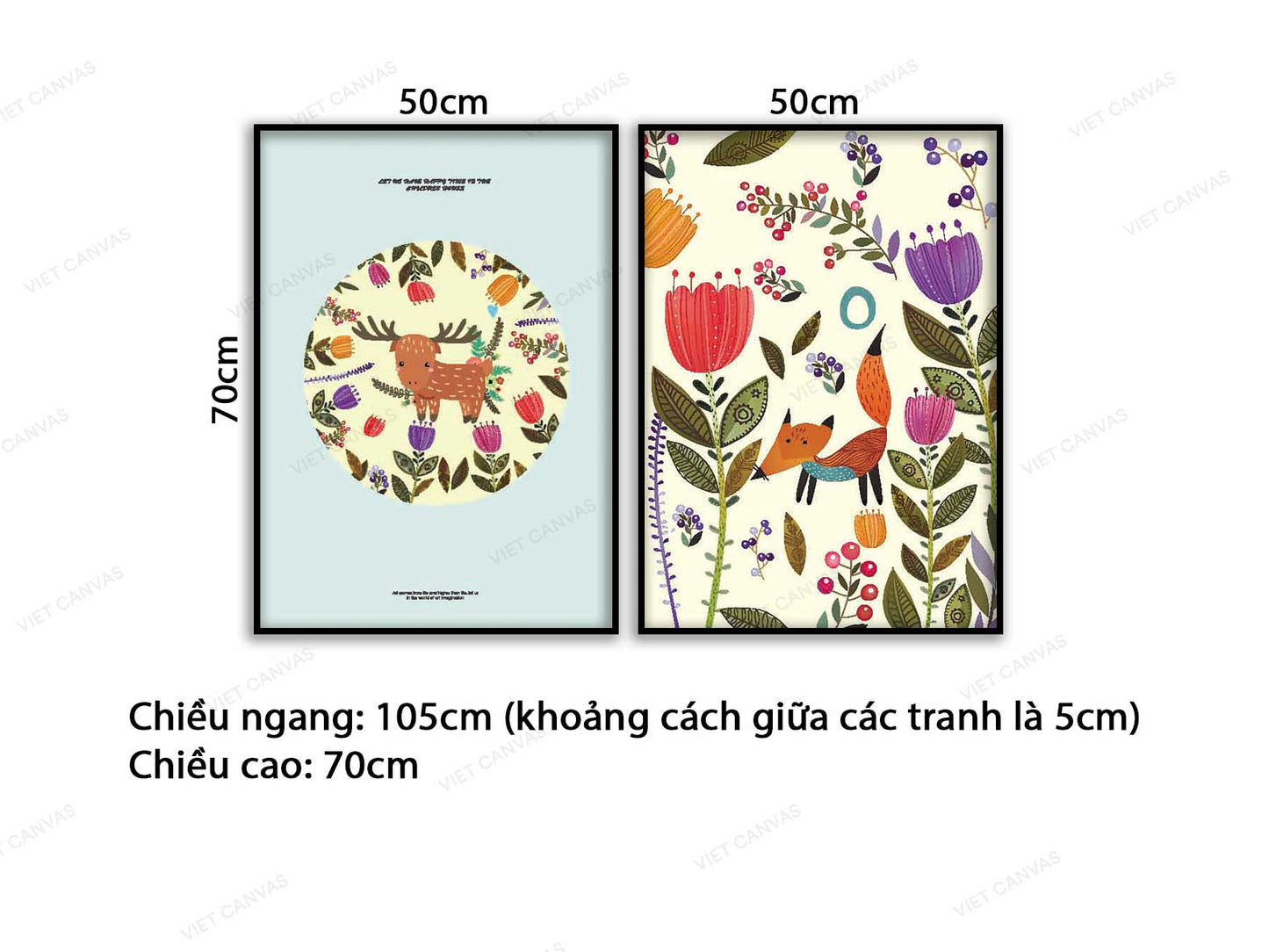 Bộ 2 Tranh Hoạt Hình Đa Sắc - VC781