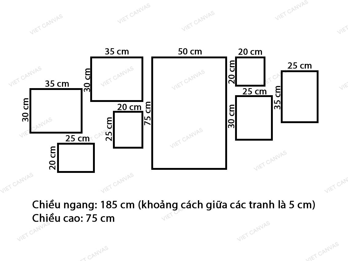 Bộ 8 Tranh Lọ Cây Xanh - VQ472.1