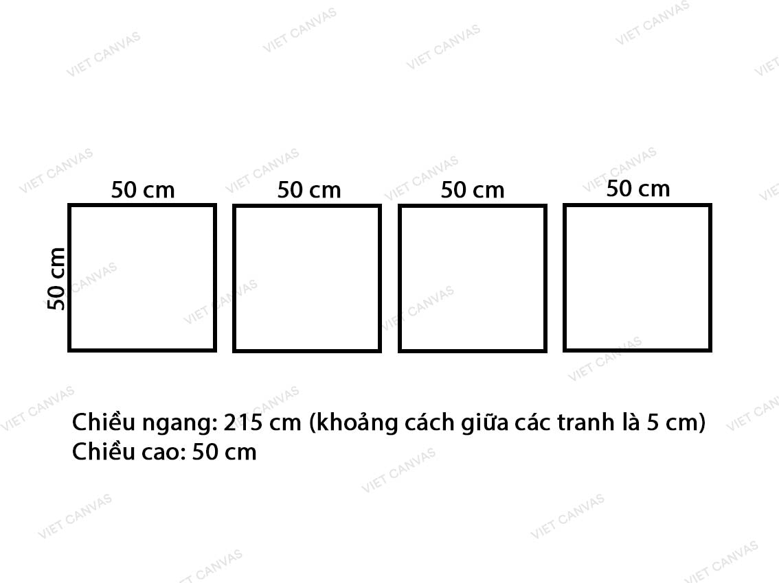 Bộ 4 Tranh Động Vật Dễ Thương - VT695