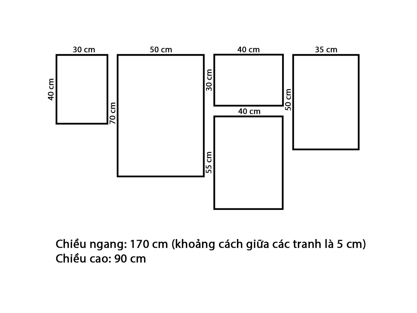 Bộ 5 Tranh Xương Rồng, Quotes Và Lá Nhỏ Xanh - VX028.1