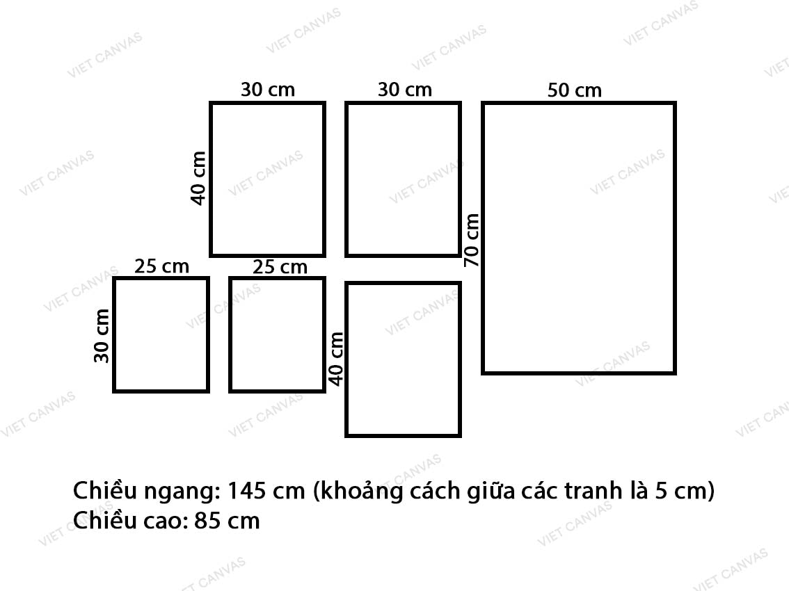Bộ 6 Tranh Cây, Hươu, Lông Vũ Và Dream Catcher - VQ846.1