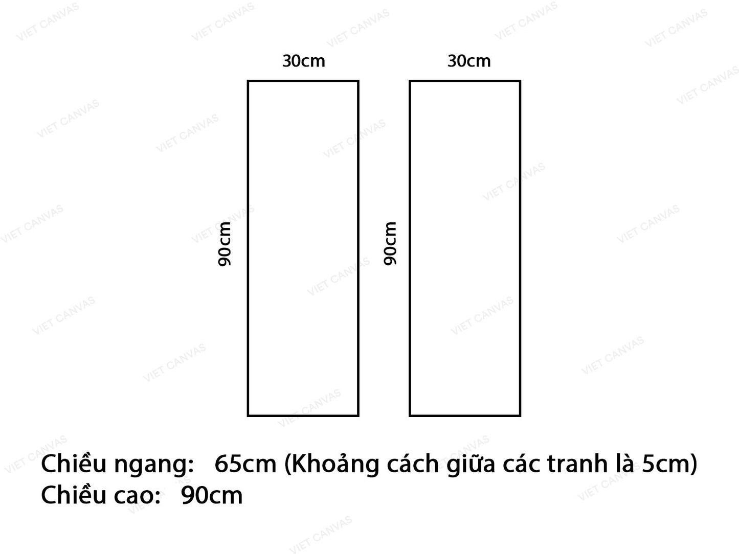 Bộ 2 Tranh Nhành Cây Hoa Mai Khoe Sắc - VY443.2