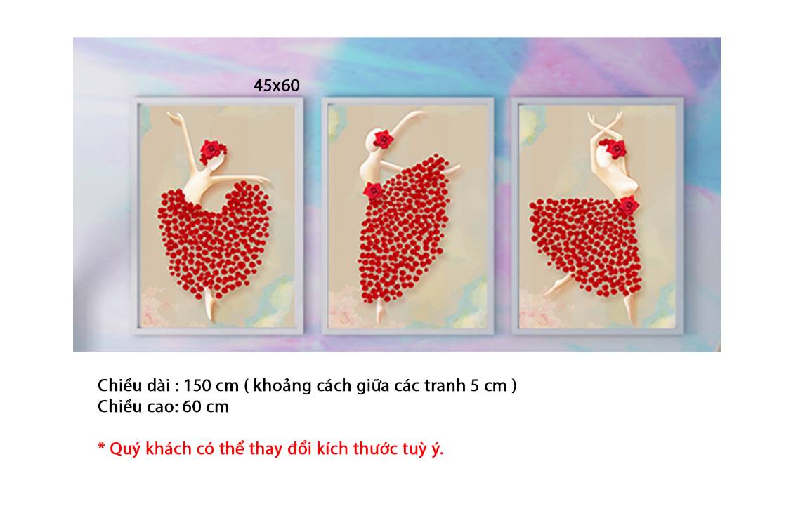 Bộ 3 Tranh Cô Gái Nhảy Múa - HD331