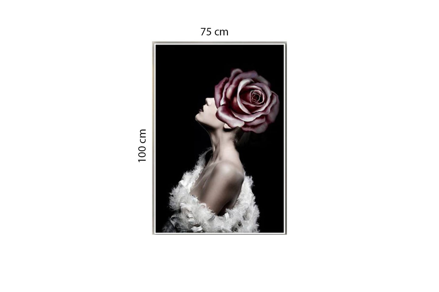 Tranh Cô Gái Và Hoa Hồng - HD370