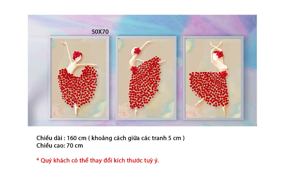 Bộ 3 Tranh Cô Gái Nhảy Múa - HD331