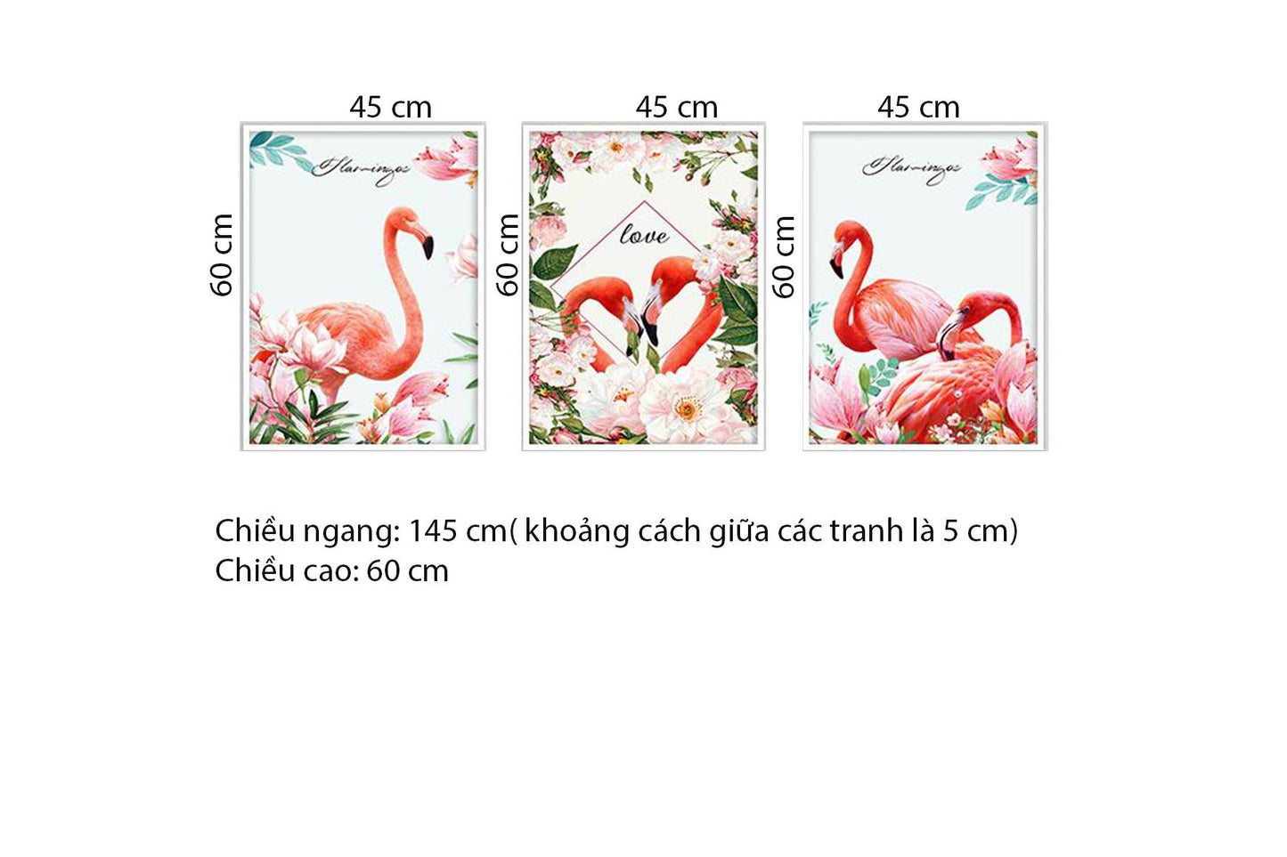 Bộ 3 Tranh Hồng Hạc Uyên Ương - HD386