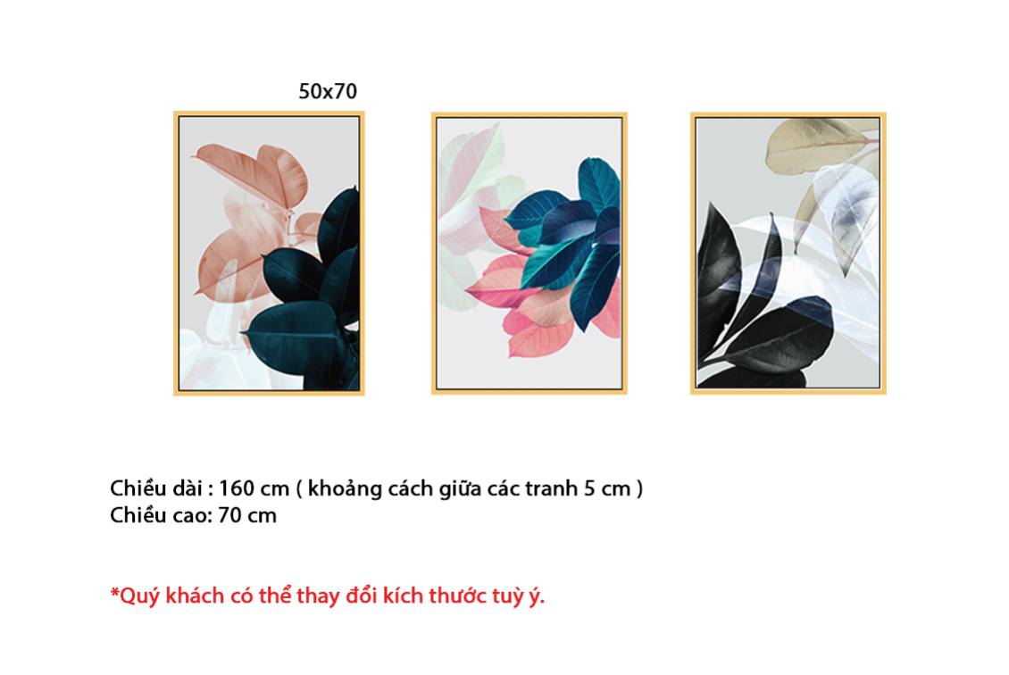 Bộ 3 Tranh Sắc Màu Của Lá - HD311
