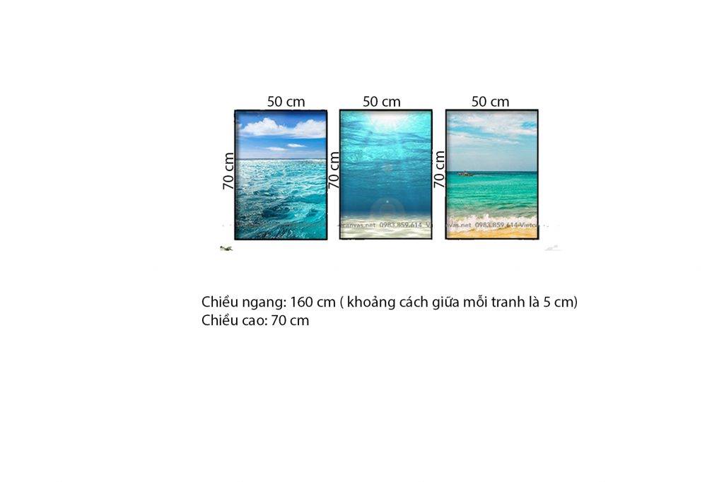 Bộ 3 Tranh Biển Ngày Hè - HD433