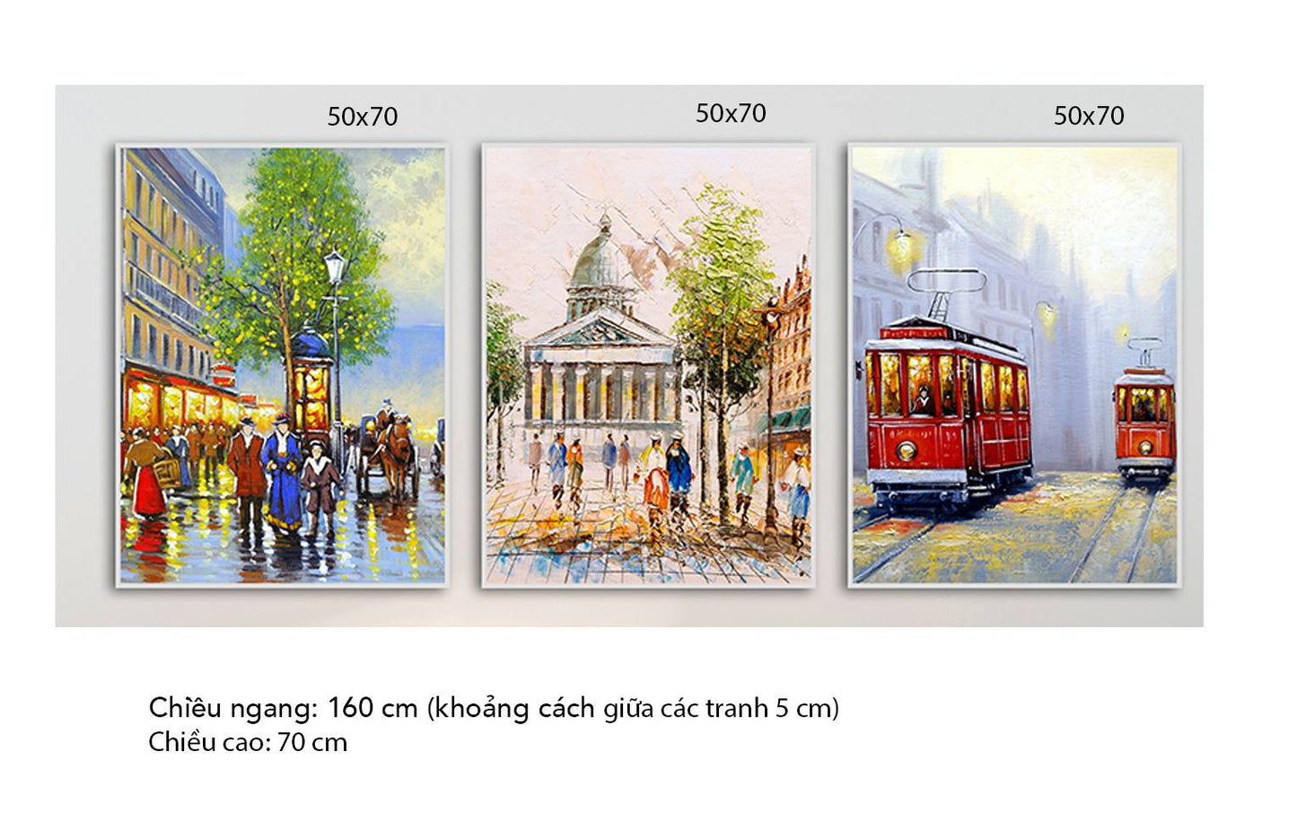 Bộ 3 Tranh Nét Vẽ Thành Phố - HD362