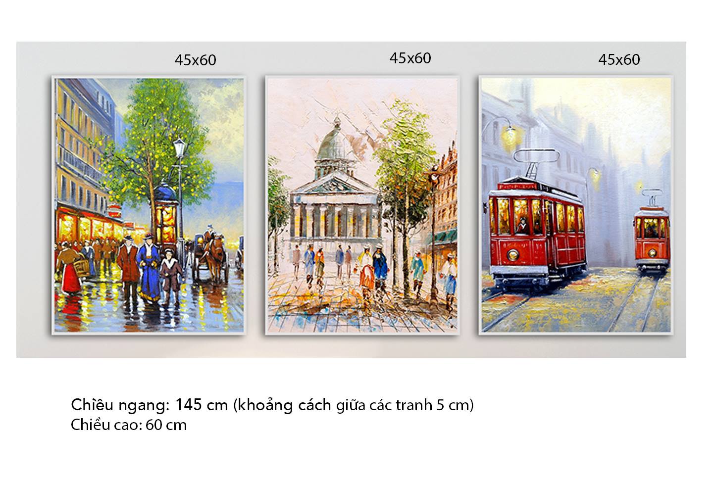 Bộ 3 Tranh Nét Vẽ Thành Phố - HD362